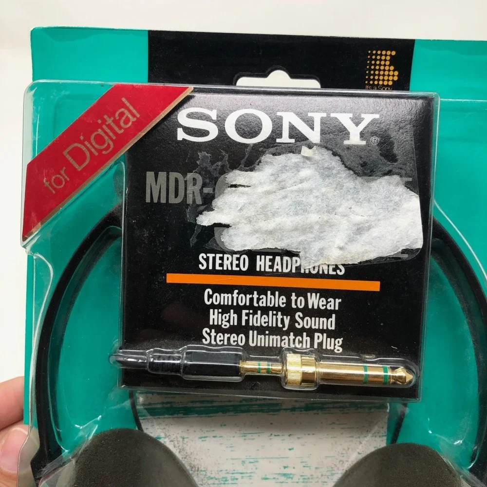 Vintage Sony MDR-S101MK II Stereo Headphones Digital Unimatch Plug New